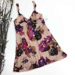 Blush Pink Purple Stretch Mesh LINED Nightgown